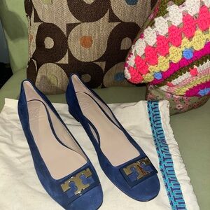 Tory Burch Blue Suede Women's Flats